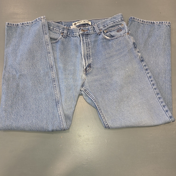 Harley-Davidson Mens Straight Leg Jeans Black Denim Biker Aesthetic Rugged 34/31 - Picture 2 of 14